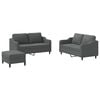 vidaXL Sofa Set Dark Gray Fabric (100% polyester), metal, textilene, plywood