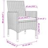 vidaXL Garden Dining Set Beige PE rattan Large Waterproof materials