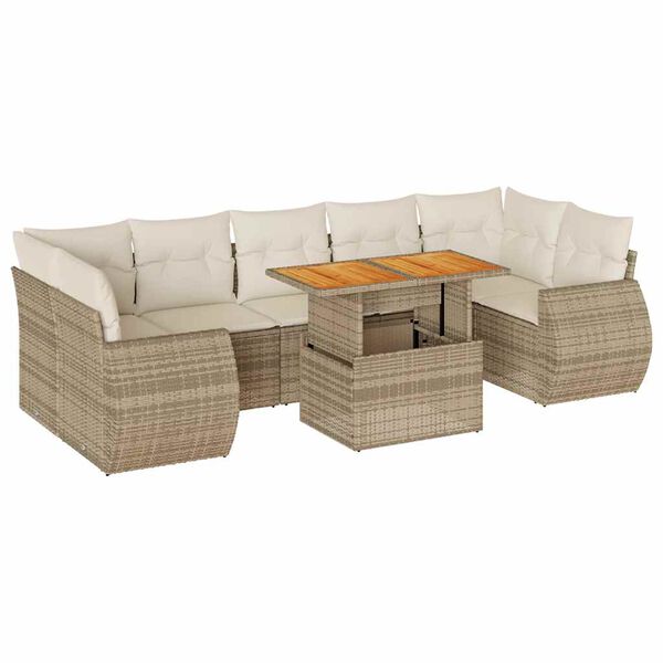 vidaXL Garden Sofa Set Beige