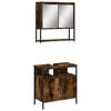 vidaXL Bathroom Furniture Set Smoked oak