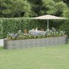 vidaXL Garden Raised Bed Silver Powder-coated steel Large Tough