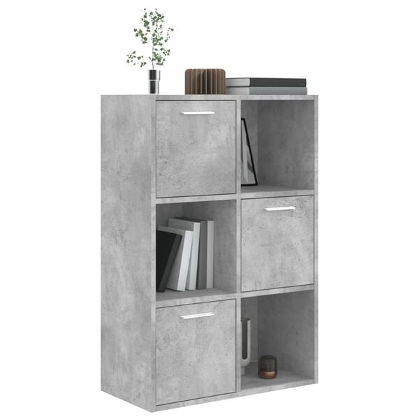 vidaXL Storage Cabinet Concrete Grey Engineered Wood Medium