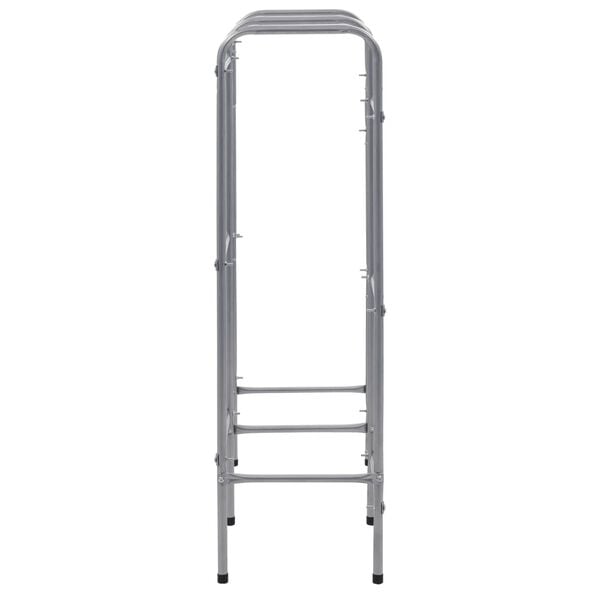 vidaXL Storage Shelf for 6 Crates Silver 37.8x13.0x45.7" Steel