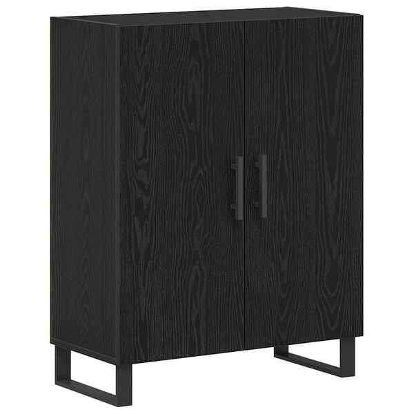 vidaXL Highboard Black Oak 27.36 x 13.39 x 70.87 in Engineered Wood