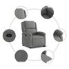 vidaXL Recliner Chair Dark grey Fabric (100% polyester), metal, plywood