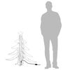 vidaXL Christmas Tree Figure Warm White PVC, Steel Medium Foldable