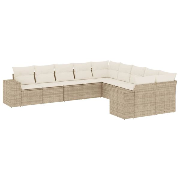 vidaXL Garden Sofa Set Beige, Cream White