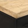 vidaXL Sideboard Black Rough mango wood Medium Industrial Sideboard