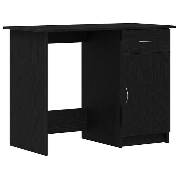 vidaXL Desk Black oak 100 x 50 x 76 cm Engineered wood