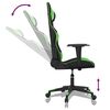 vidaXL Gaming Chair Black and Green Faux Leather