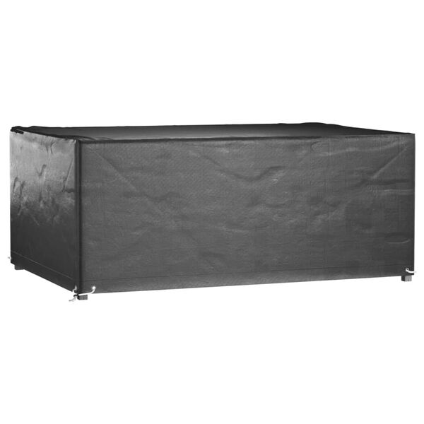 vidaXL Garden Furniture Cover Set of 2 Black Polyethylene, aluminum