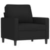 vidaXL Sofa Chair Black Velvet (100% polyester), Metal Single