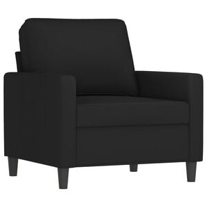 vidaXL Sofa Chair Black Velvet (100% polyester), Metal Single