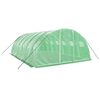 vidaXL Greenhouse Green Polyethylene, Galvanised steel Large Rollable