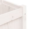 vidaXL Garden Planter White Solid pine wood 59.1x12.2x12.2 in Durable