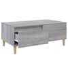 vidaXL Coffee Table Gray Sonoma Engineered wood, solid eucalyptus wood