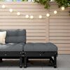 vidaXL Garden Footstool Black and Anthracite
