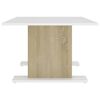 vidaXL Coffee Table White and Sonoma Oak Engineered Wood