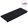 vidaXL Stair Mat Set of 30 Black