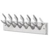 vidaXL Coat Rack Silver Aluminum Compact Decorative Inlays Coat Rack