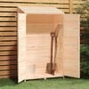 vidaXL Garden Shed Natural Fir Wood Solid Fir Wood 40.2x20.5x68.7 in