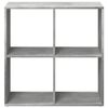 vidaXL Room Divider Bookcase Concrete Grey Engineered Wood Medium