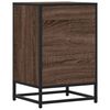 vidaXL Bedside Cabinet Brown Oak Engineered Wood and Metal Medium