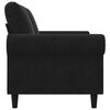 vidaXL 2-seater Sofa Black Velvet, metal, textilene Medium 2-Seater Sofa