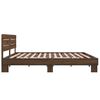 vidaXL Bed Frame Brown Oak Engineered Wood Double Durable Bed Frame
