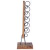 vidaXL Wine Rack for 6 Bottles 13.8"x13.8"x39.4" Solid Teak Wood