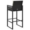 vidaXL Garden Bar Stool Black, Cream White