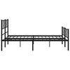 vidaXL Metal Bed Frame Black Powder-Coated Steel Full Modern