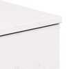 vidaXL Bedside Table White 14.57 x 13.78 x 7.28 in Solid pine wood