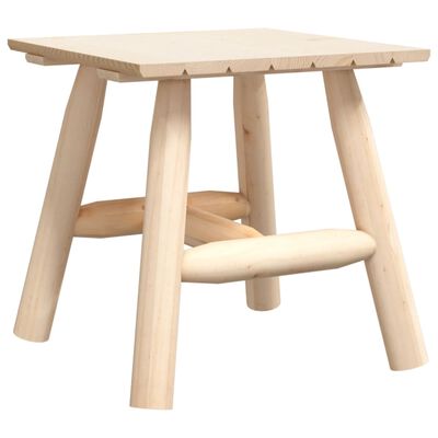vidaXL Side Table 19.3"x19.3"x19.7" Solid Wood Spruce