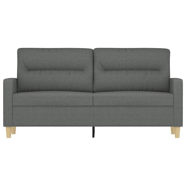 vidaXL 2-Seater Sofa Dark Grey Fabric (100% polyester), metal, textilene