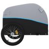 vidaXL Bike Trailer Black and Blue 99.2 lb Iron