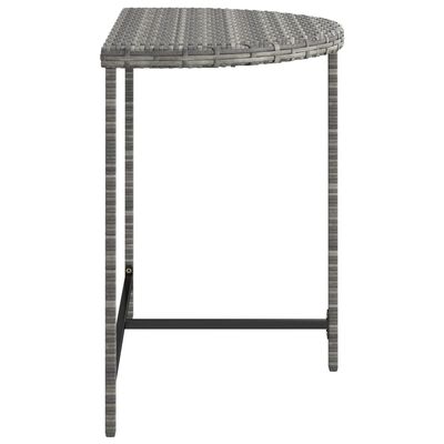 vidaXL Patio Table Gray 31.5"x19.7"x29.5" Poly Rattan