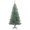 vidaXL Artificial Christmas Tree Green and white PET, Metal, Plastic, PVC
