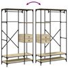 vidaXL Wardrobe Sonoma oak Engineered wood, Metal Large Adjustable Feet