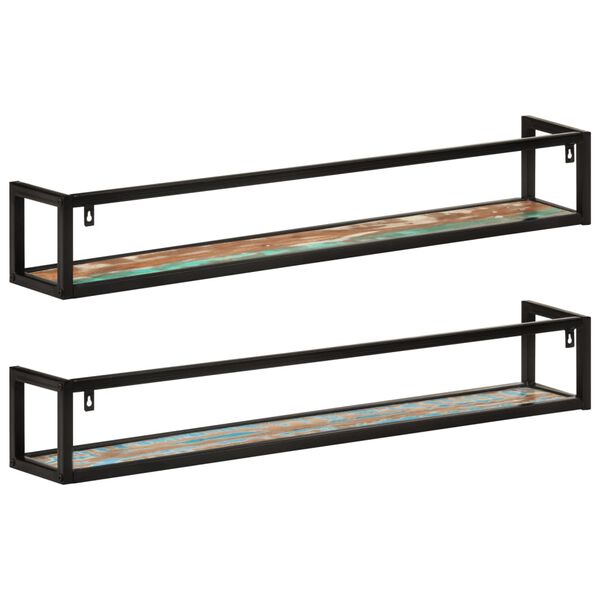 vidaXL Wall Shelf Set of 2 Mixed color finish