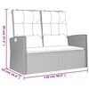 vidaXL Garden Lounge Set Grey PE Rattan 4 Piece Set Adjustable Armrests