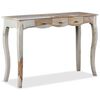 vidaXL Console Table Brown and white Solid Acacia wood