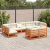 vidaXL 9 Piece Patio Sofa Set Wax Brown Solid Wood Pine