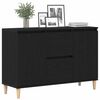 vidaXL Sideboard with Drawer Black 101 x 35 x 60 cm Engineered wood