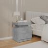 vidaXL Bedside Cabinet Concrete grey Engineered wood 17.7 x 13.8 x 20.5 in