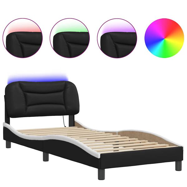 vidaXL Bed Frame Black and white