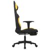 vidaXL Gaming Chair Black and Yellow Polyester Standard Gaming Chair