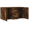 vidaXL Sideboard Smoked Oak Engineered Wood and Metal