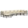 vidaXL Garden Lounge Set Dark Gray and Beige