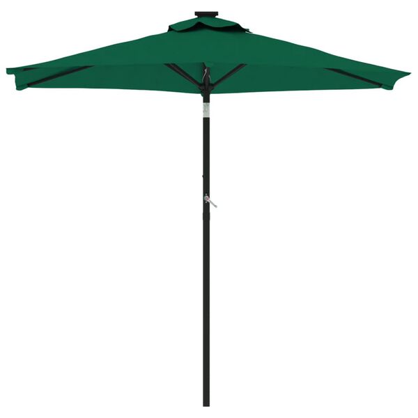 vidaXL Garden Parasol Green Polyester, Steel Large Tiltable